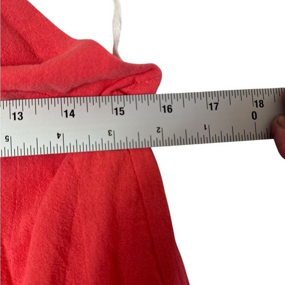 Free‎ People Coral Tiered Halter Maxi Dress XS Boho Festival Style - Picture 7 of 9